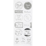 Creativ Company Sticker Silber danke, 1 Vel