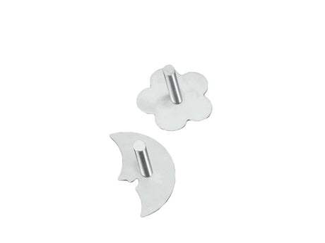 Metaltex Klebehaken Edelstahl Blume oder Mond