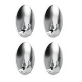 Metaltex Klebehaken 4 Stück verchromt oval | 10 Stück