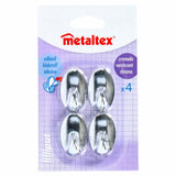 Metaltex Klebehaken 4 Stück verchromt oval | 10 Stück
