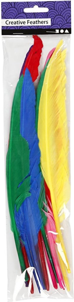 Kreativunternehmen https: www.cchobby.nl Federn-l-27-cm-verschiedene-Farben-12-teilig-1-Box