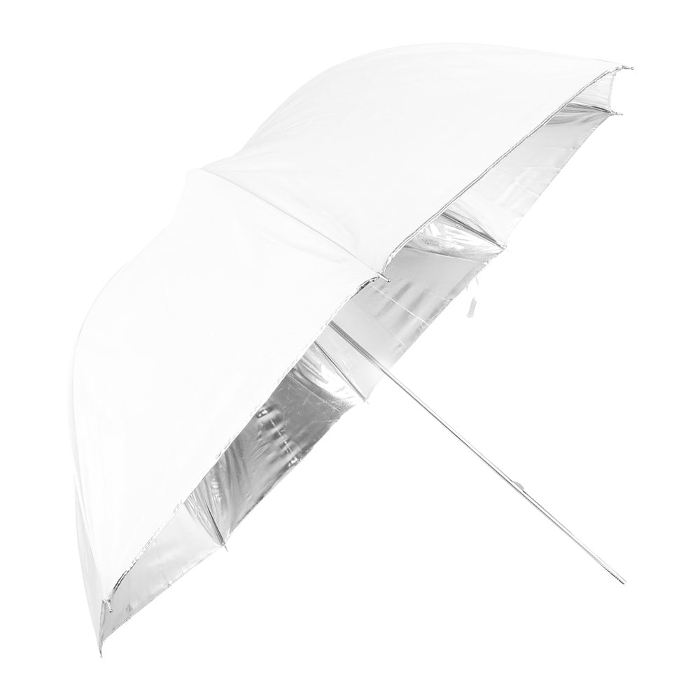 Falcon Eyes Flitsparaplu U-32S Silber Weiß 80 cm