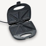 Severin Sandwichmaker Sandwichtoaster 600 W gebürsteter Edelstahl-Schwarz