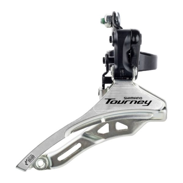 Shimano Voorkilleilurur 3 x 6 7 Speed-Turnier FD-Ty300 Down Swing Down Pull High Clamp Ø31,8 mm 42T (66-69 °)