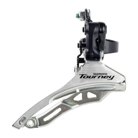 Shimano Umwerfer Tourney FD-TY300 3x6 7 Gänge – Down Swing – Down Pull – hohe Klemmung 34,9 mm – 42 Zähne – (66–69°)