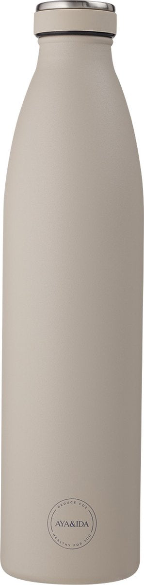 Aya ida - Trinkflasche - Thermoskanne - Wasserflasche - 1000ml - Cremebeige