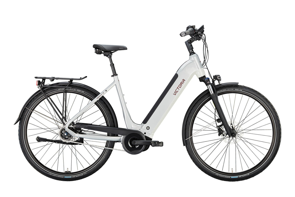 Victoria Elektro-Trekkingrad Tresalo 15 (#1) E-Bike Vict. Tresalo 15 28 52 5sp CB Silber