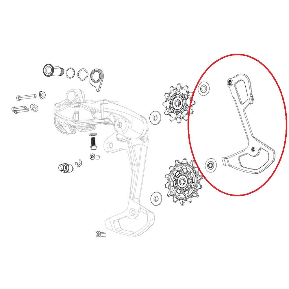 Sram Derad Red Axs E1 Xplr Käfig Schwarz