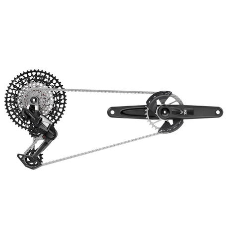 Sram-Gruppe Eagle 90 Dub T-Type, einschließlich: Schaltwerk, Schalthebel, Kurbelgarnitur, 165 mm breit, GX-Kettenkassette 10–52