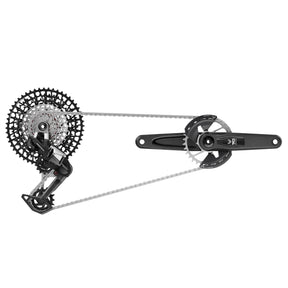 Sram-Gruppe Eagle 90 Dub T-Type, einschließlich: Schaltwerk, Schalthebel, Kurbelgarnitur, 170 mm breite GX-Kettenkassette 10–52