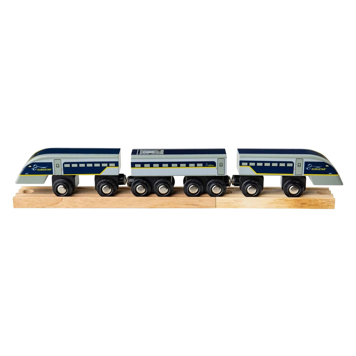 Bigjigs houten trein eurostar e320 - 5dlg.