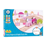 Bigjigs Holzzug Set - Pink, 40dlg.