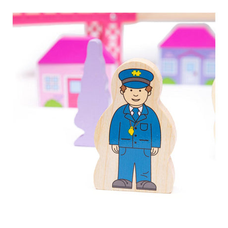 Bigjigs Holzeisenbahn-Set City – Rosa