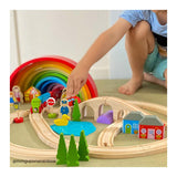 Bigjigs Holzeisenbahn-Set, 26-teilig.