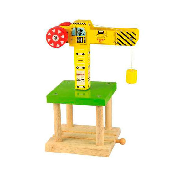 Bigjigs wooden rails crane