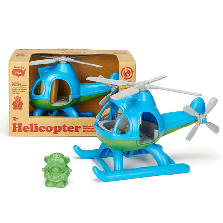 Bigjigs grüner Spielzeughubschrauber