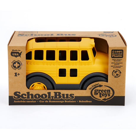Grüner Spielzeug-Schulbus