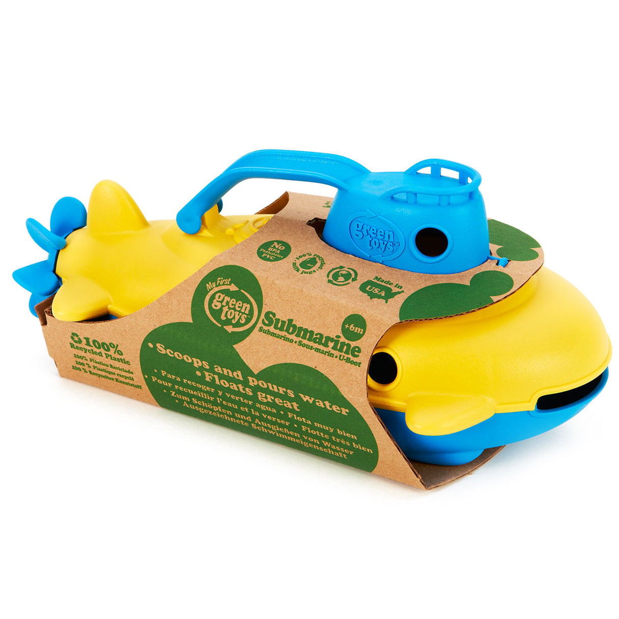 Grünes Spielzeug-U-Boot