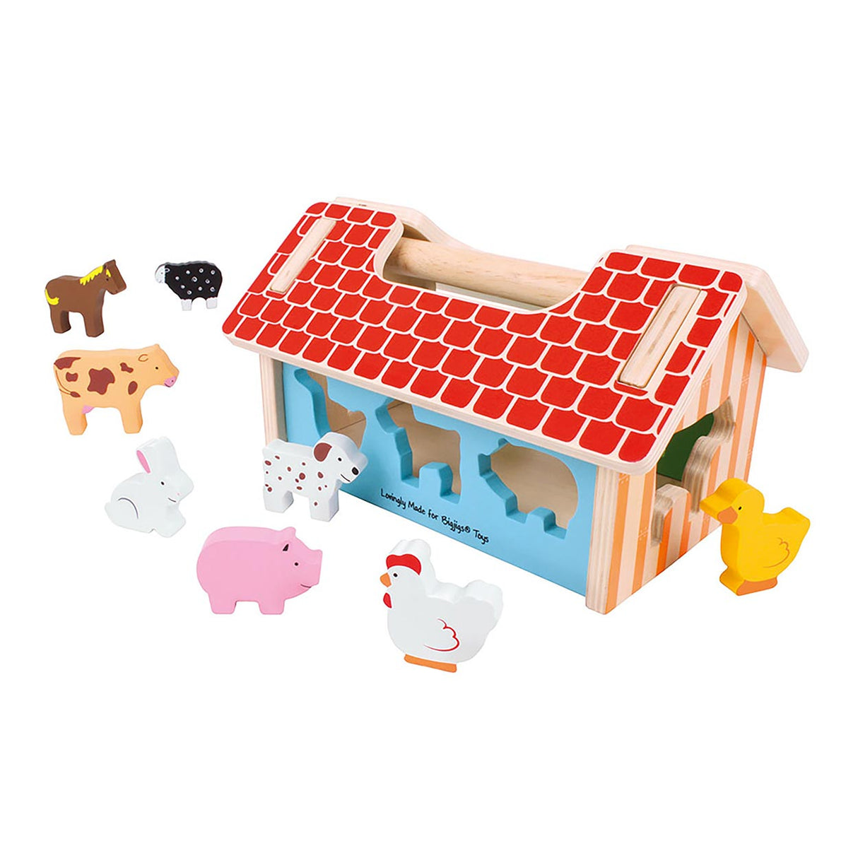 Bigjigs Wooden Farm Stioter Box