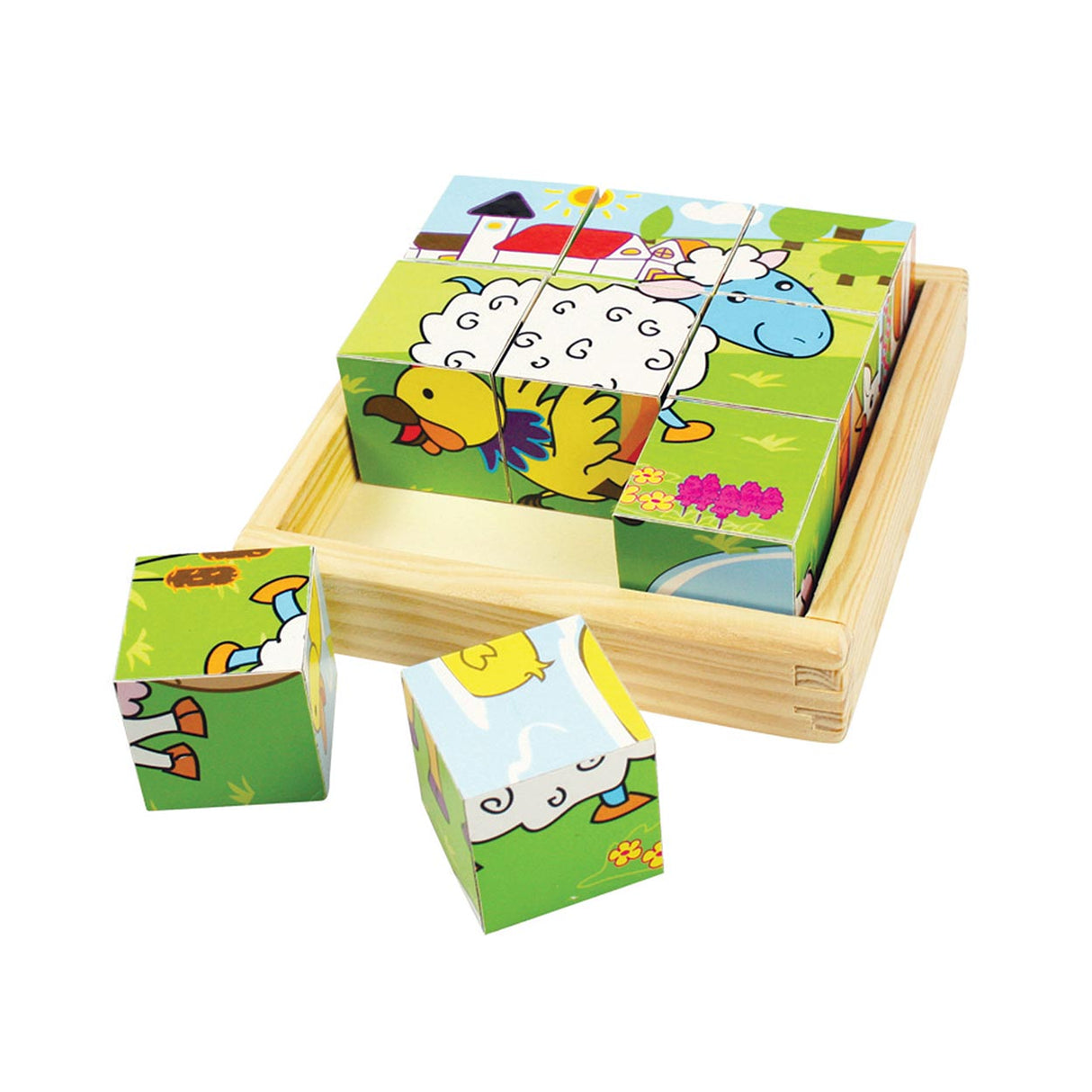 Bigjigs Nutztiere blockieren Puzzle