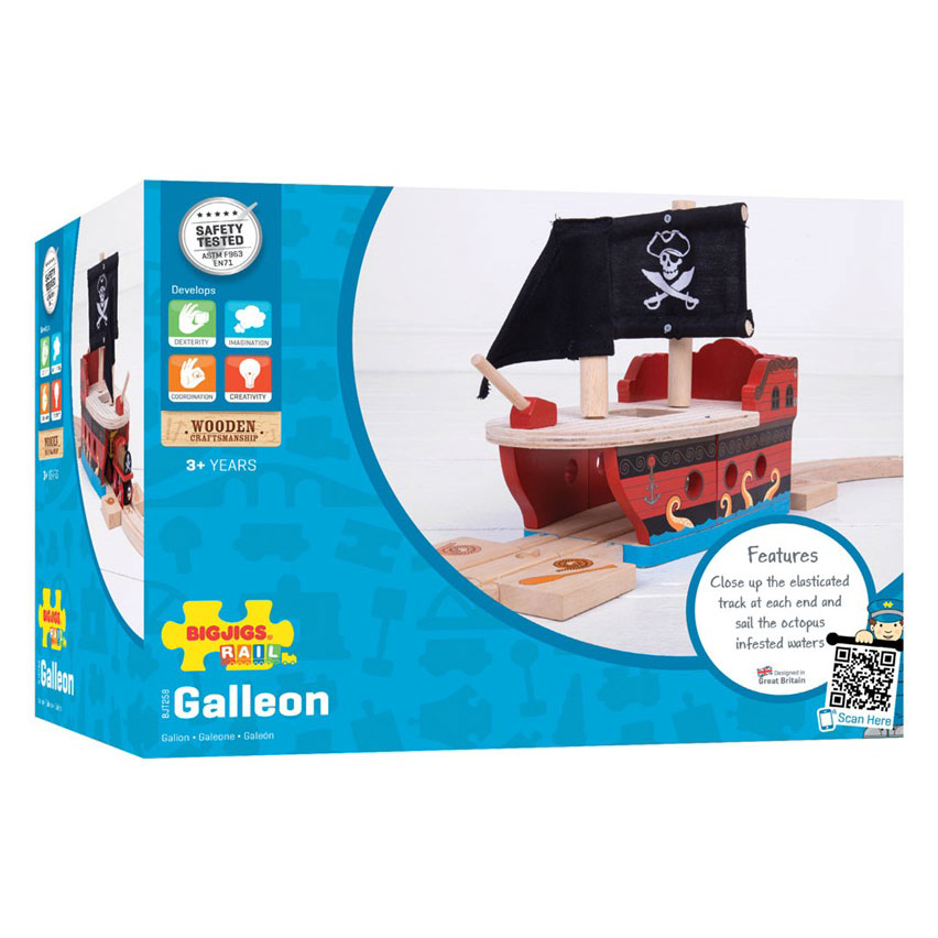 Bigjigs Holzschienen - Piratenschiff
