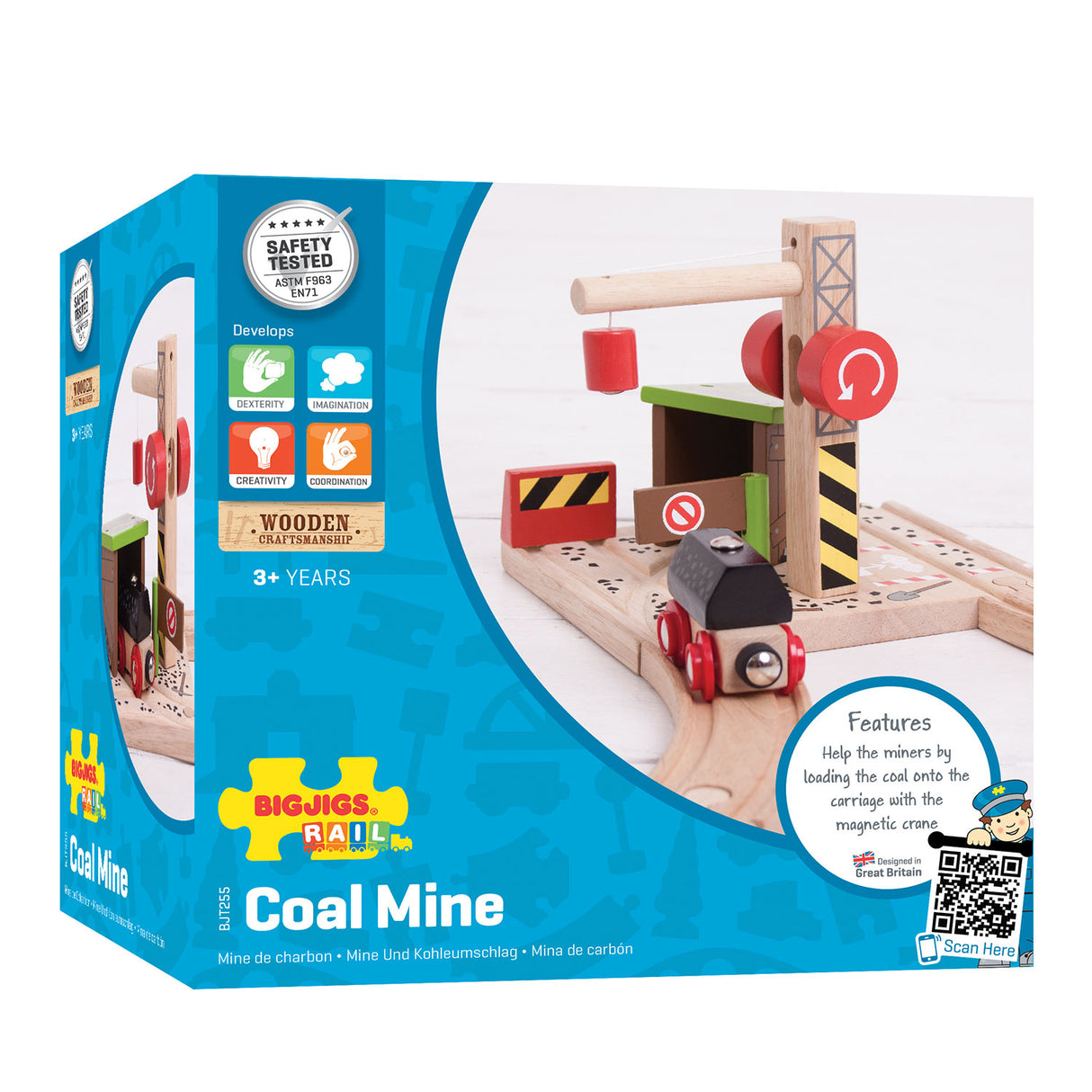 Bigjigs wooden rails coal mine