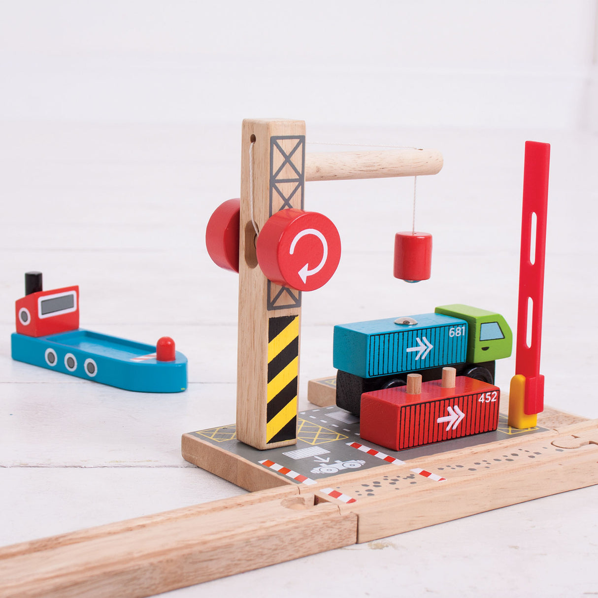 Bigjigs Holzschienen – Containerwerft