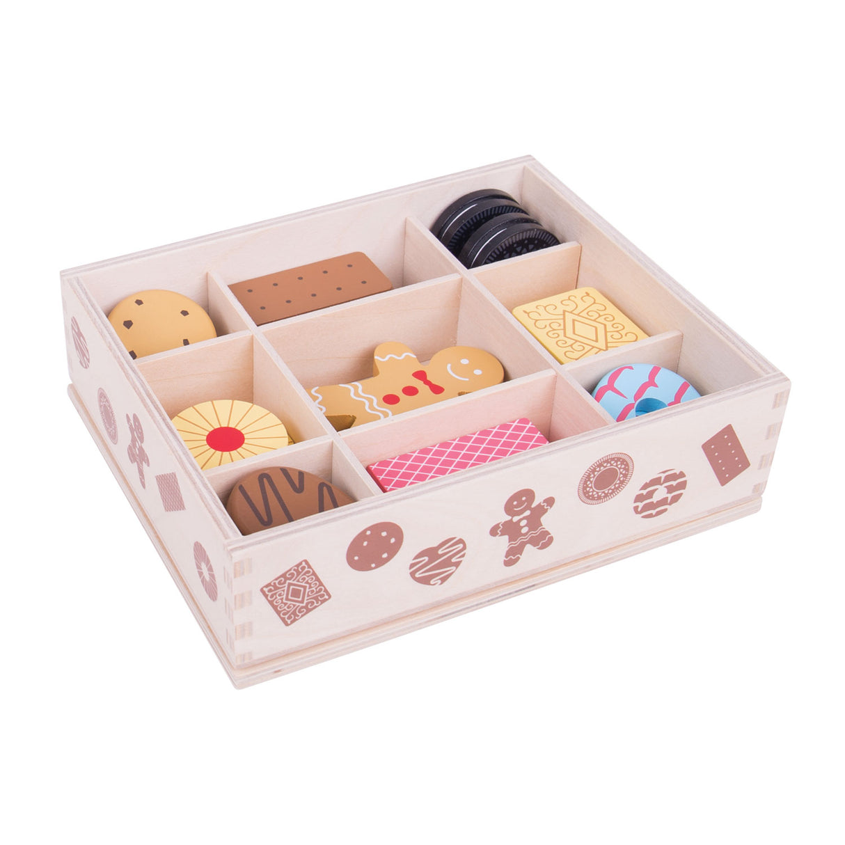 Bigjigs Box in legno con biscotti