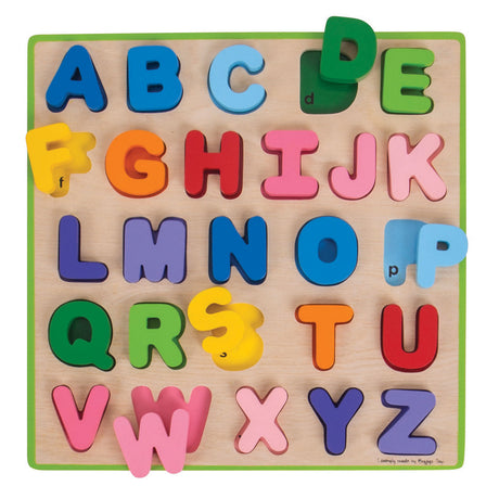 Bigjigs Holz-Alphabet-Puzzle, 26-teilig.