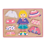 Bigjigs Wooden Dressing Puzzle Girl, 10e.