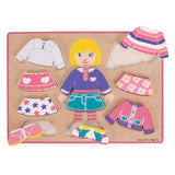 Bigjigs Wooden Dressing Puzzle Girl, 10e.