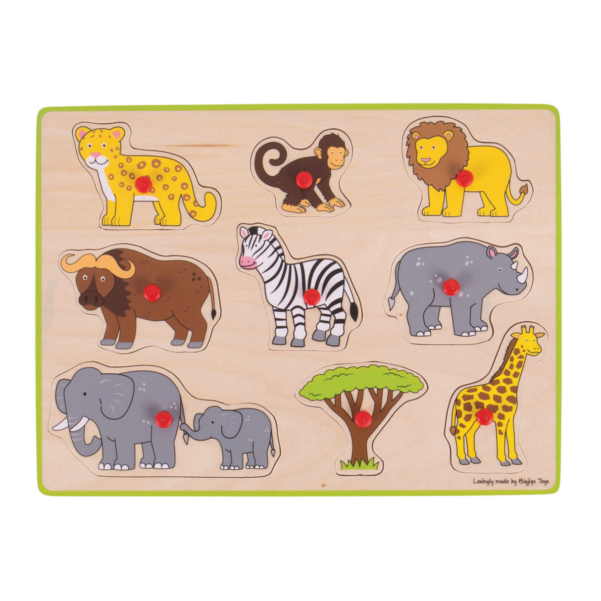 Bigjigs Holz Nick Puzzle Safari, 9dlg.