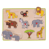 Bigjigs Holz Nick Puzzle Safari, 9dlg.