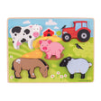 Bigjigs Holzpuzzle Bauernhof, 5 Teile.