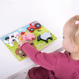 Bigjigs Holzpuzzle Bauernhof, 5 Teile.