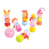 Bigjigs Wooden Bowling Set Princesses, 7dlg.