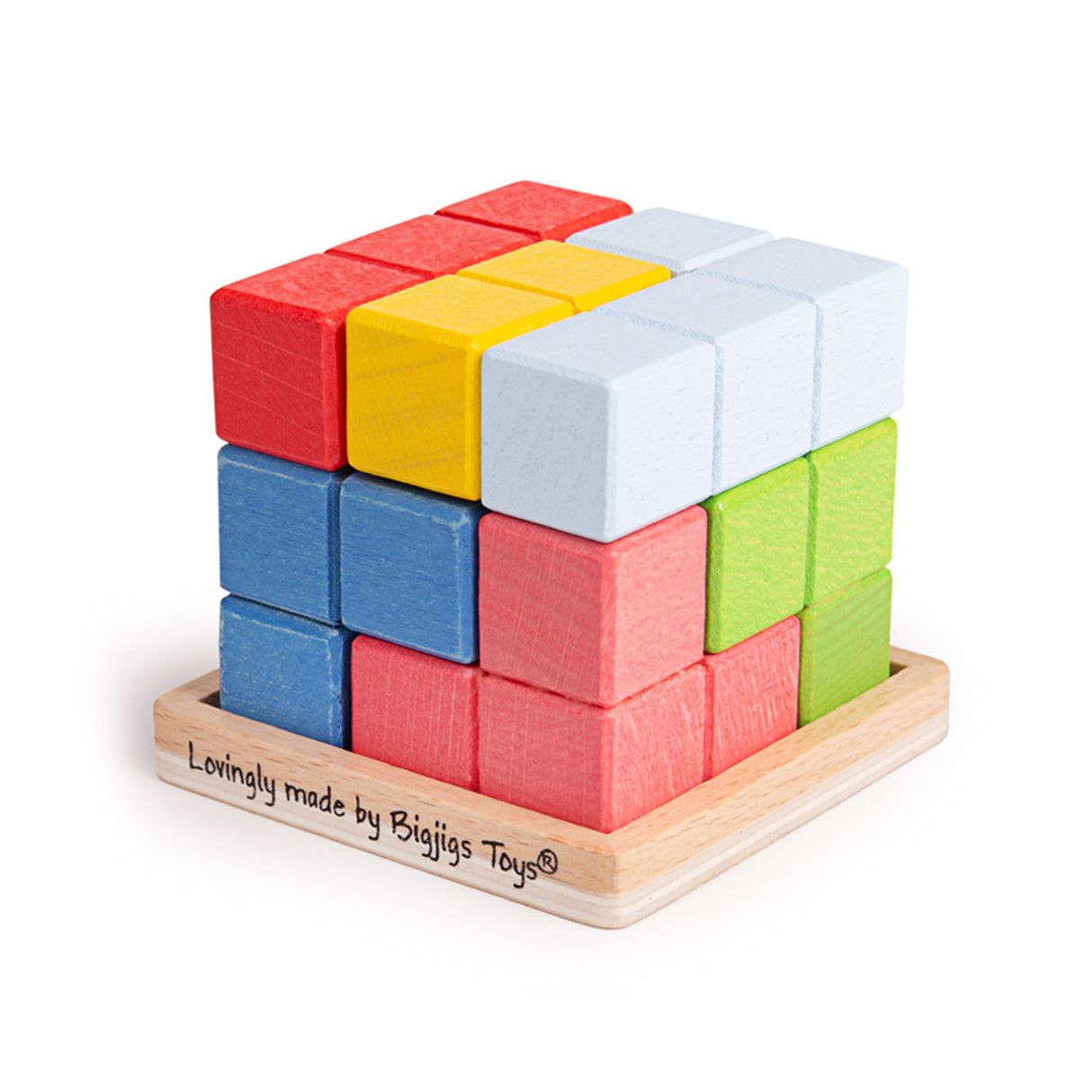 Lesena lock-a-cube kubus puzzle