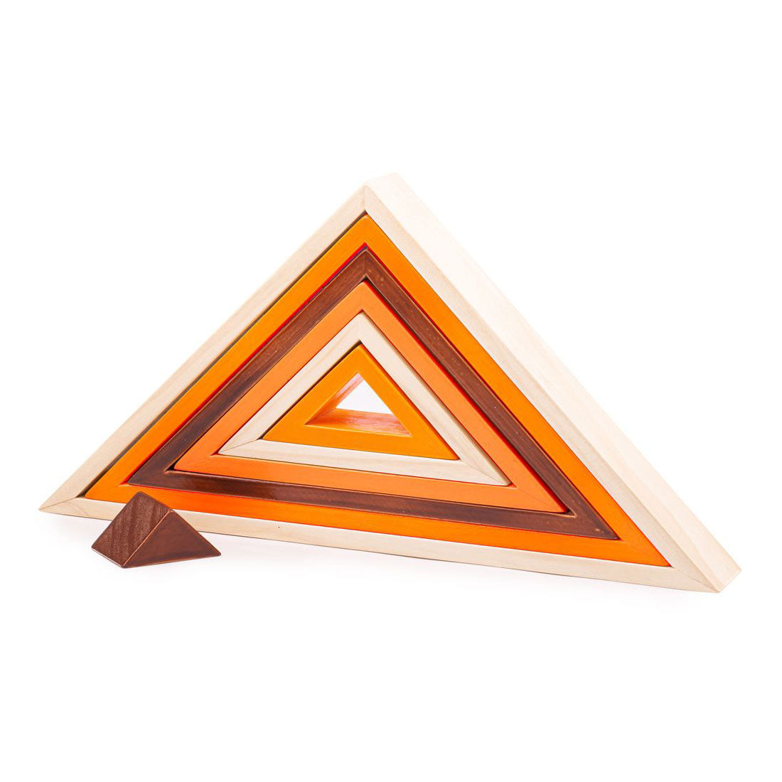 Bigjigs dreieckiges Stapelspielzeug aus Holz