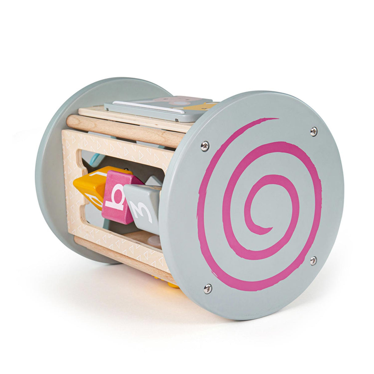 Bigjigs Rolling Activity Box und Form Eintopf aus Holz, 5dlg.