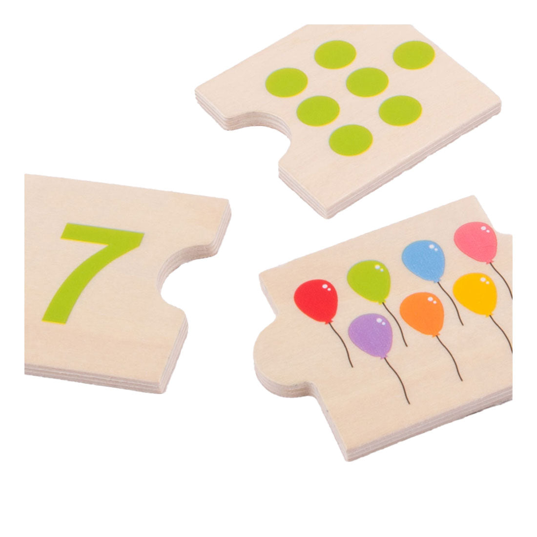 Bigjigs Wooden Jigsaw Puzzle Figure Tiles, 30th.