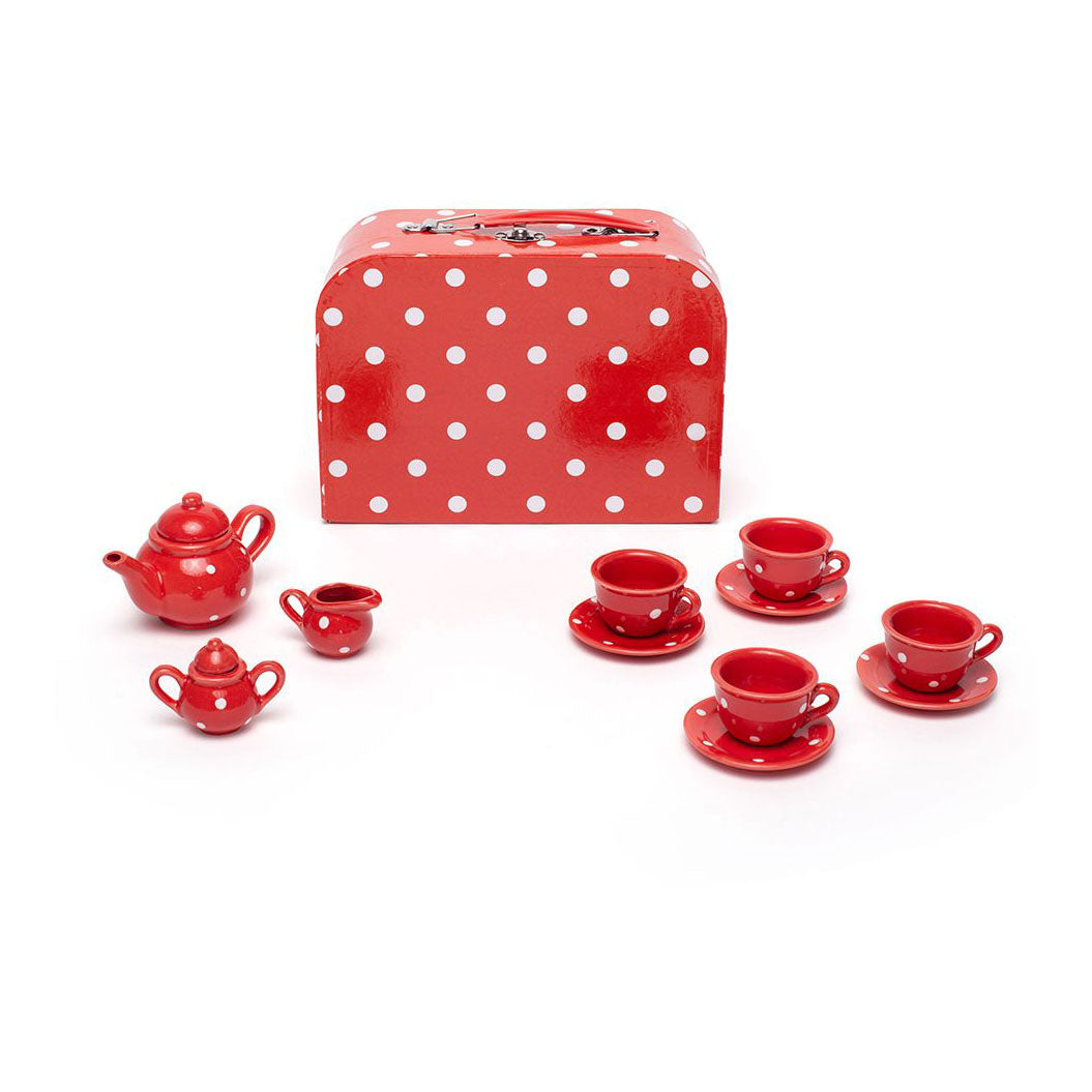 Bigjigs Porcelain Tea Force i Buurtcase, 12dlg.