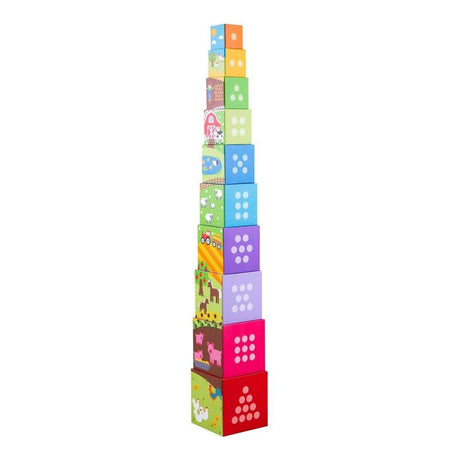 Bigjigs Farm Stapelturm, 10 Stk.