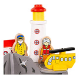 Bigjigs Wooden Rails Lighthouse 4-Way Tunnel