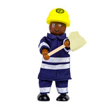 Tidlo Houten Dollhouse Dolls FireFighters, 4st.