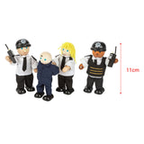 Tidlo Puppenhaus aus Holz, Polizei- und Gaunerpuppen, 4-tlg.