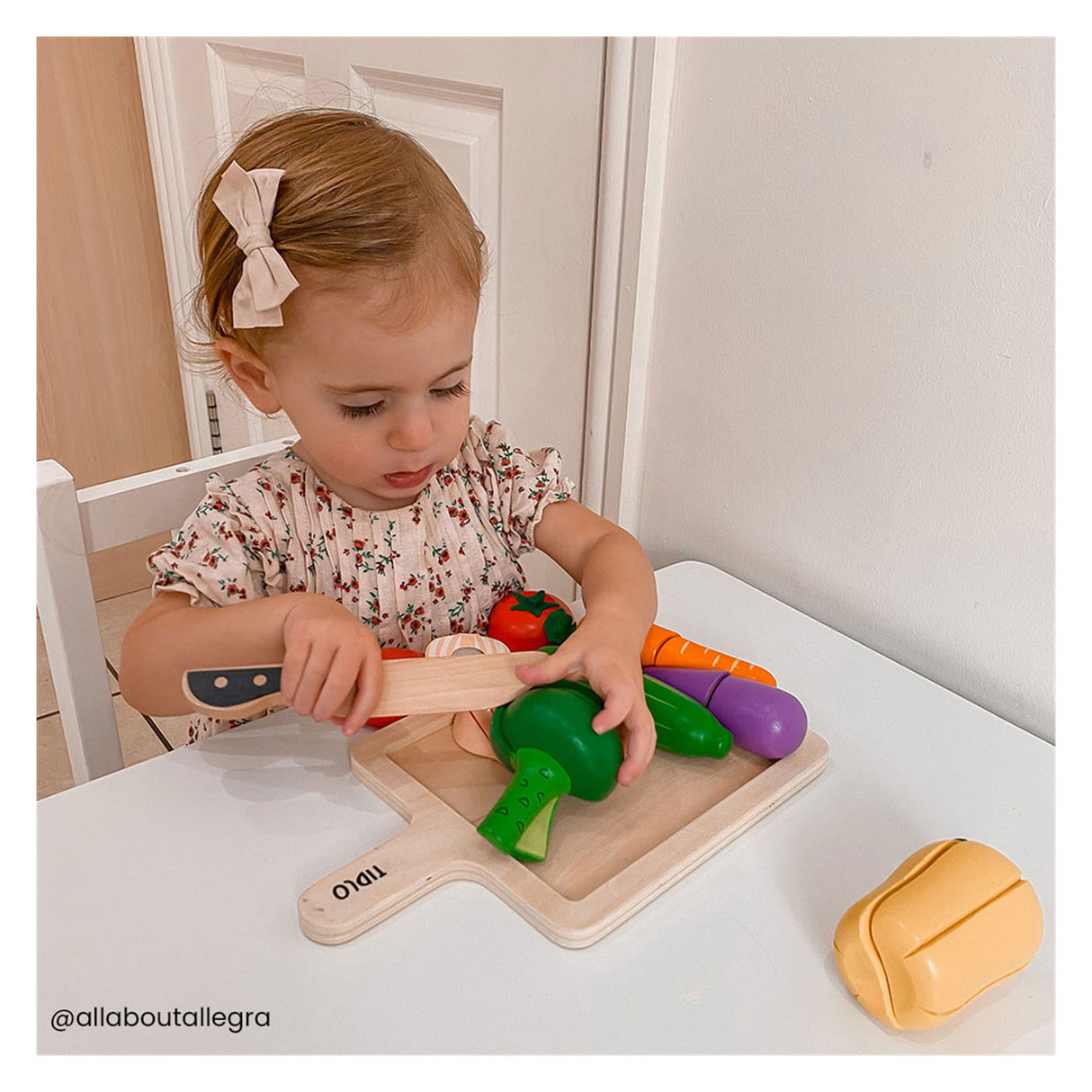 Tidlo Wooden Cutting Vegetable Play, 20dlg.