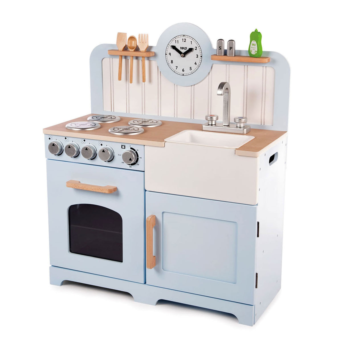 Tidlo Wooden Play Kitchen Rural, 7dlg.