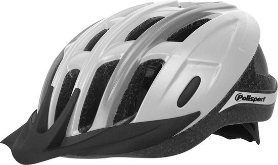 Pol ride in bicycle helmet L 58-62cm white gray