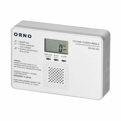 Orno koolstofmonoxide-displaysensor 9v