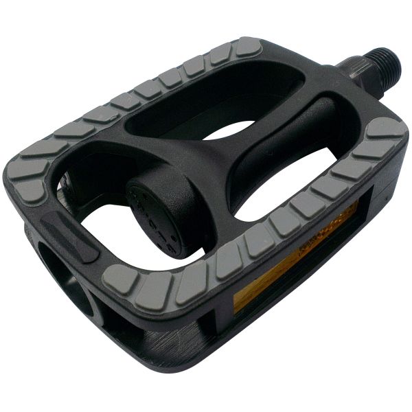 Marwi Pedal Set SP-813 PP mit grauen Nicht-Rutsch-Inlay-Schwarz (Workshop-Verpackung)